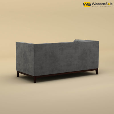 Loren Two Seater Fabric Sofa (Velvet, Charcoal Gray)