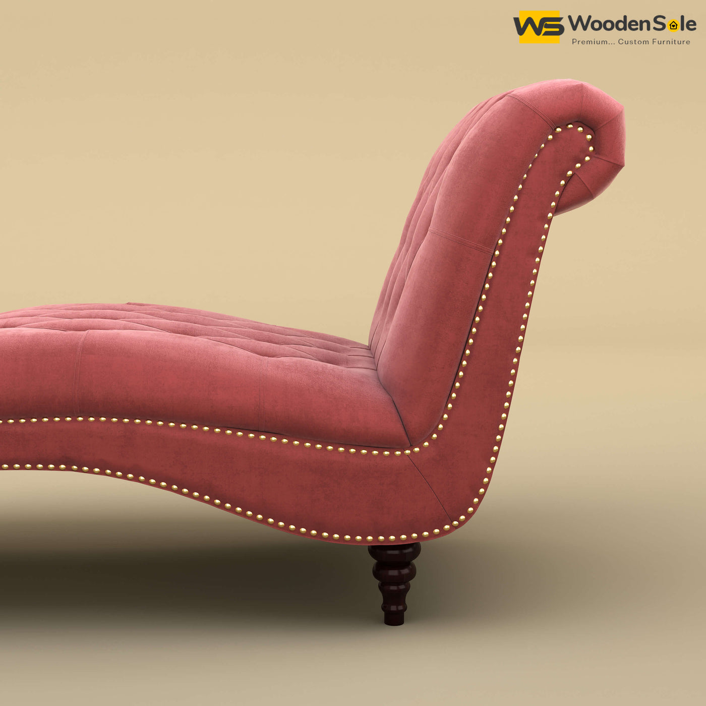 Toronto Chaise Lounge (Velvet, Pink)