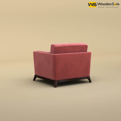 Bruno 1 Seater Sofa (Velvet, Pink)