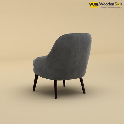 Lawson Lounge Chair (Velvet, Charcoal Gray)