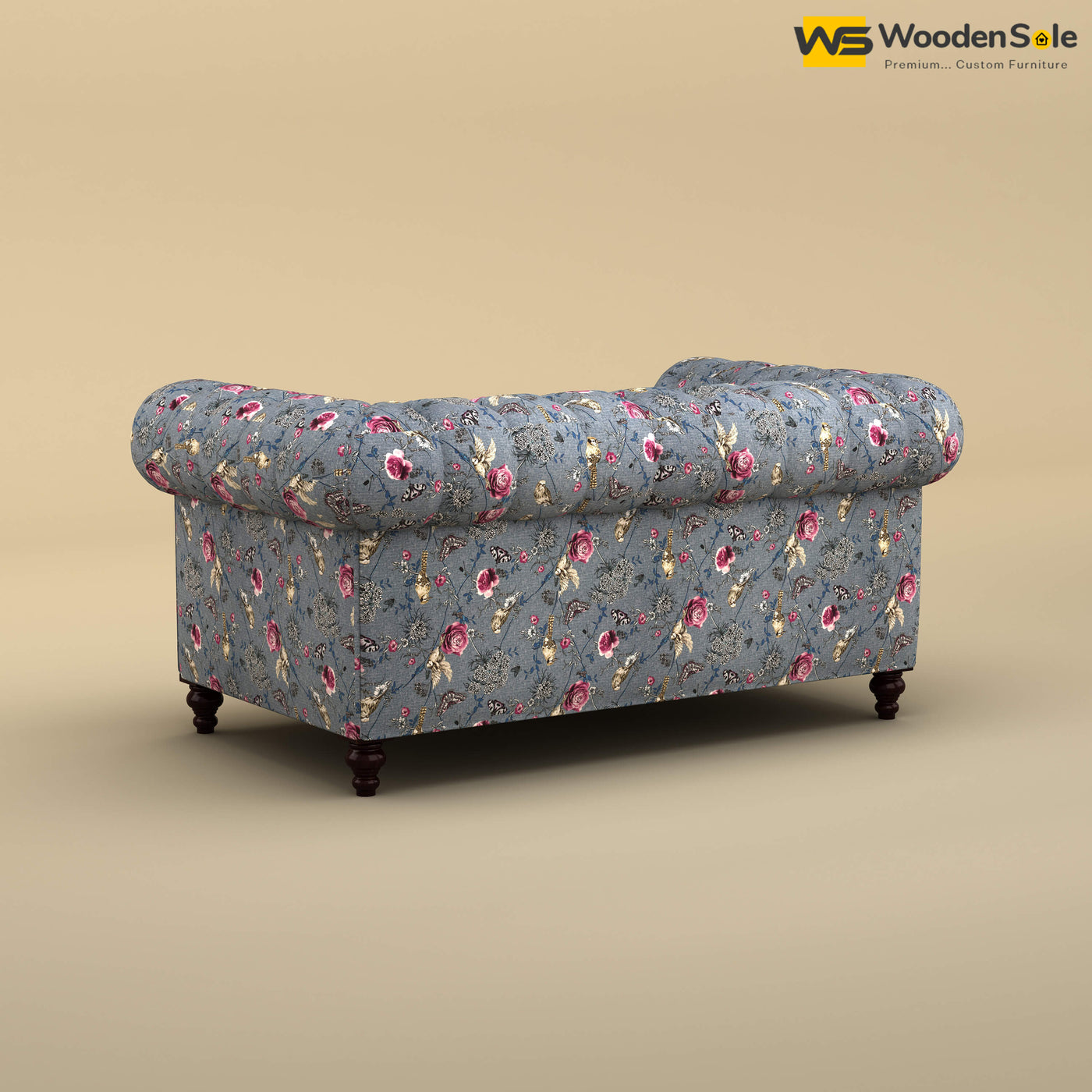 Maharaja Fabric 2 Seater Sofa (Cotton, Floral Printed)