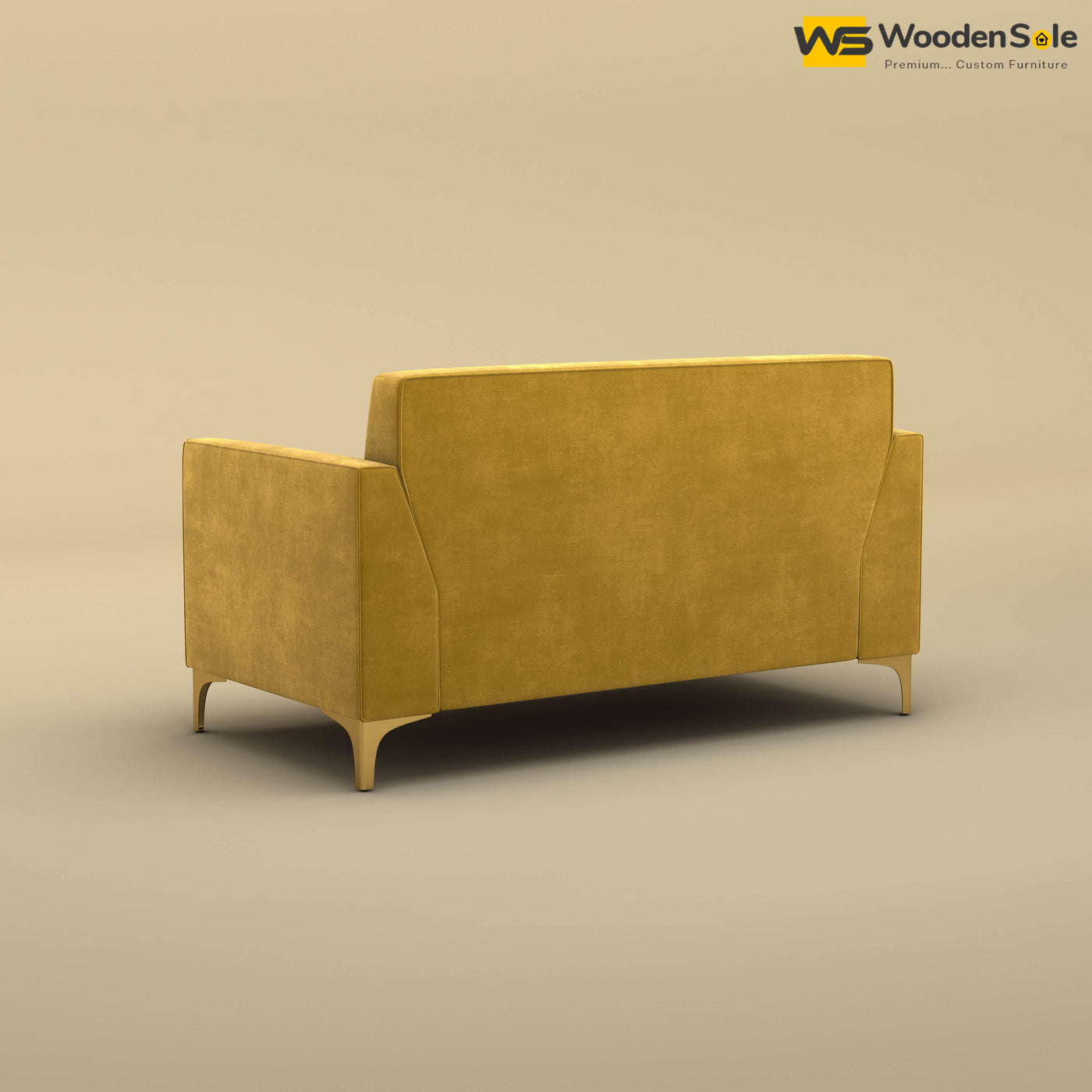 Nayobi 2 Seater Sofa (Velvet, Mustard Yellow)