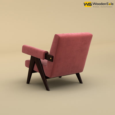 Capri Lounge Chair (Velvet, Pink)