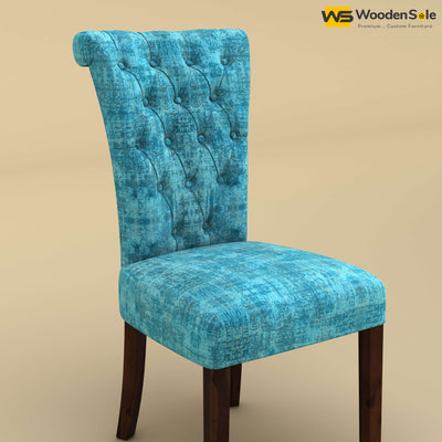 Kia Dining Chair (Cotton, Teal Blue)