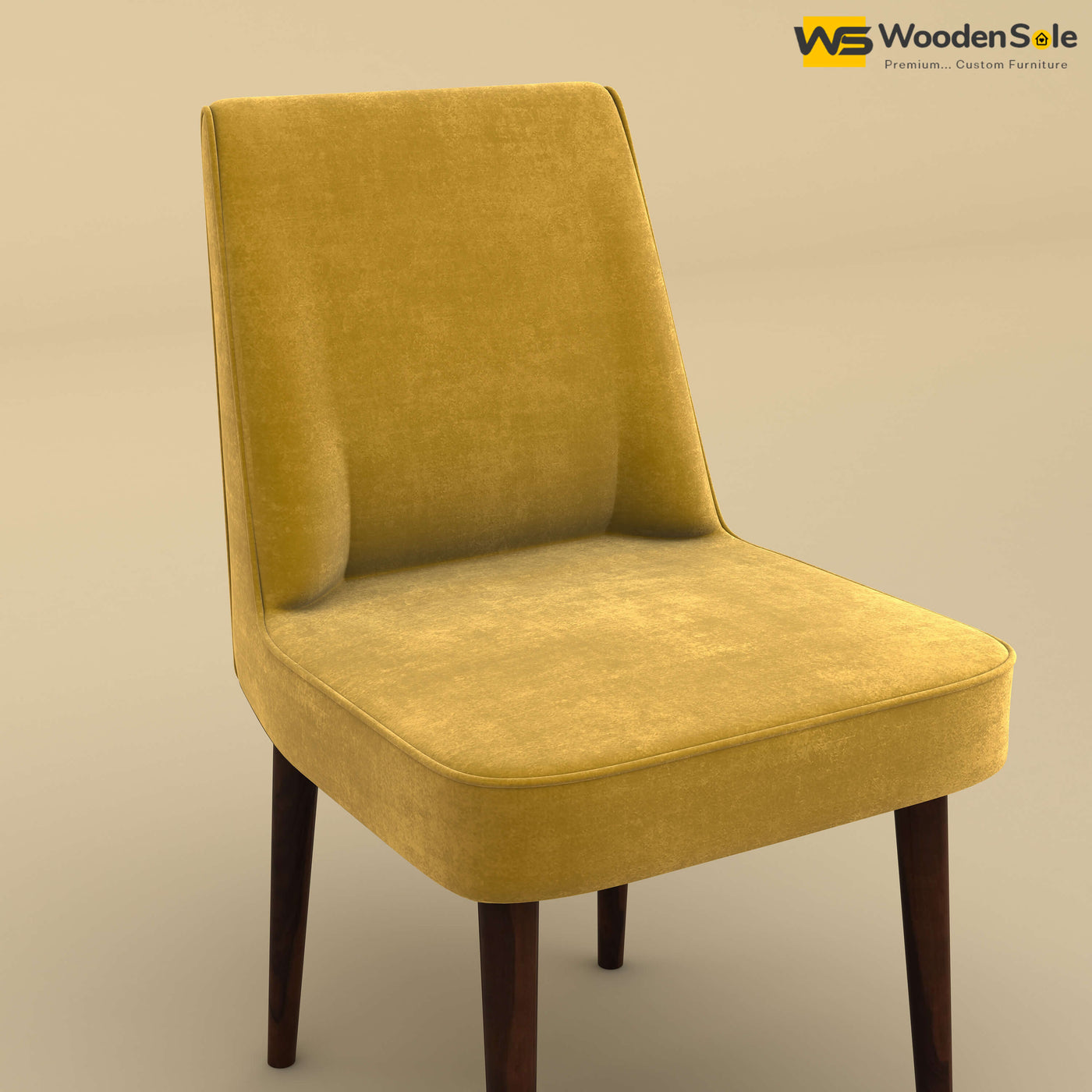 Hardik Dining Chair (Velvet, Mustard Yellow)