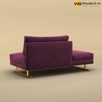 Elve Chaise Lounge (Velvet, Dark Purple)