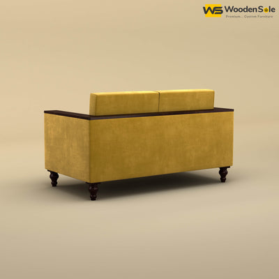 Tivoli 2 Seater Fabric Sofa (Velvet, Mustard Yellow)