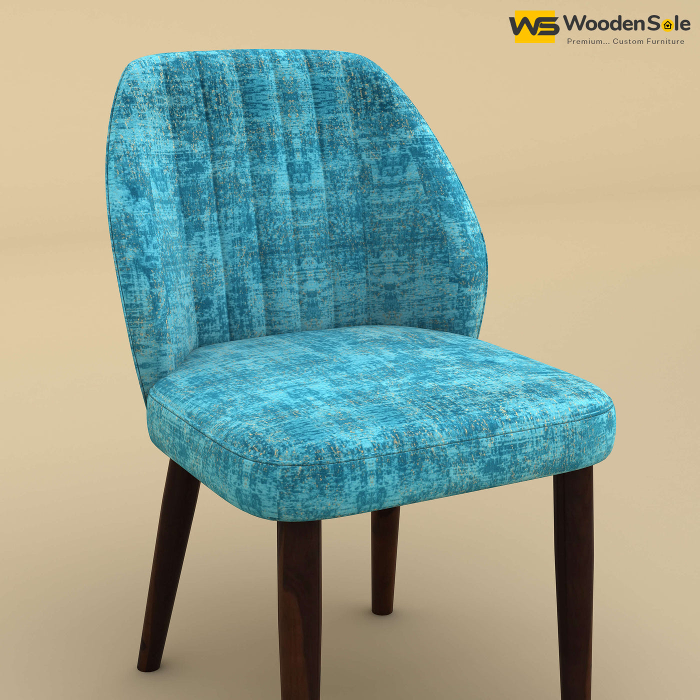 Norway Dining Chair (Cotton, Teal Blue)