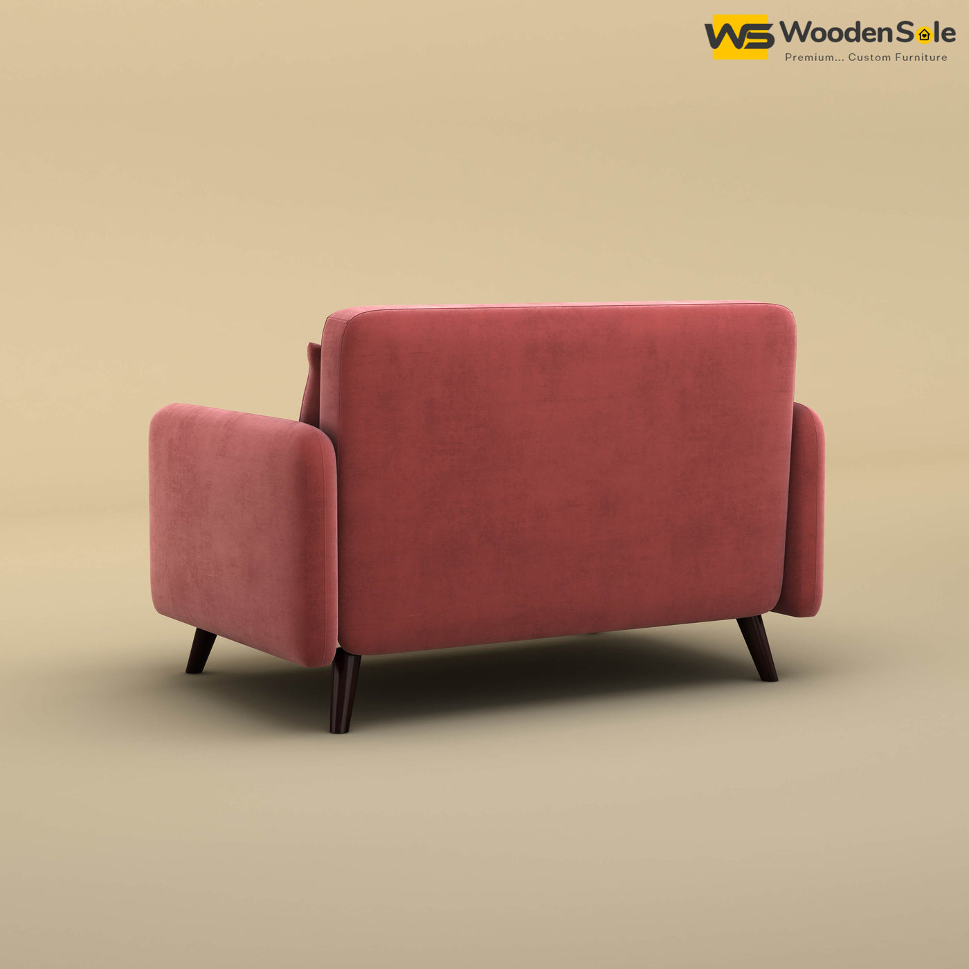 Parth Loveseat (Velvet, Pink)