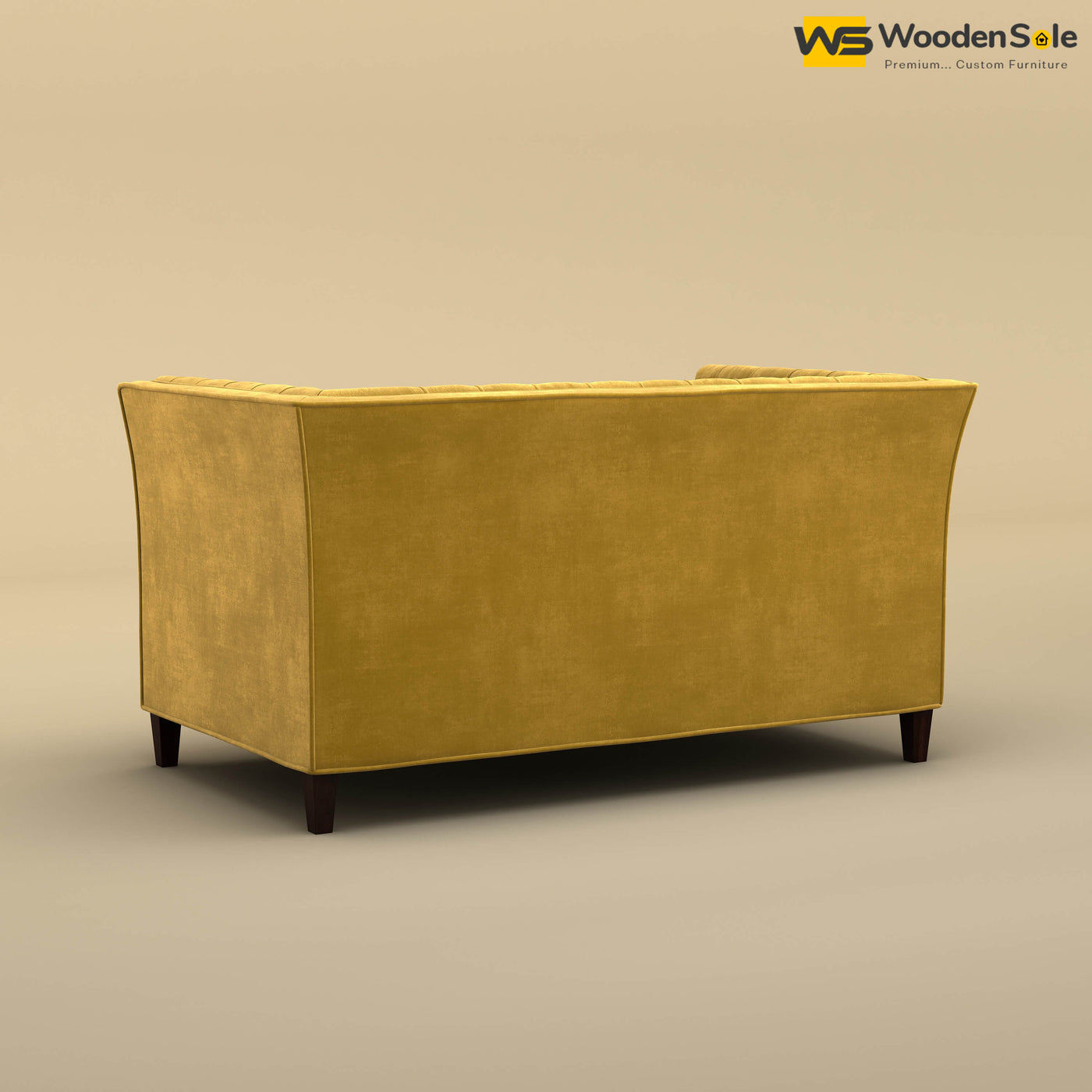 Divit Loveseat (Velvet, Mustard Yellow)