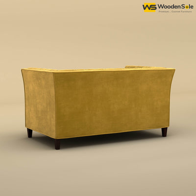 Divit Loveseat (Velvet, Mustard Yellow)