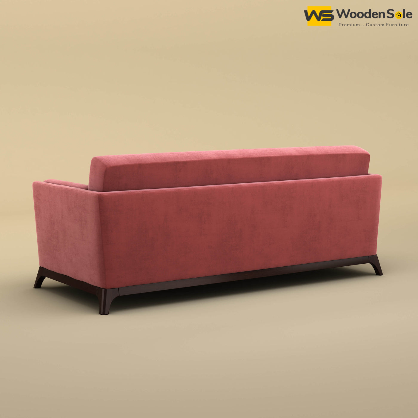 Bruno 3 Seater Sofa (Velvet, Pink)