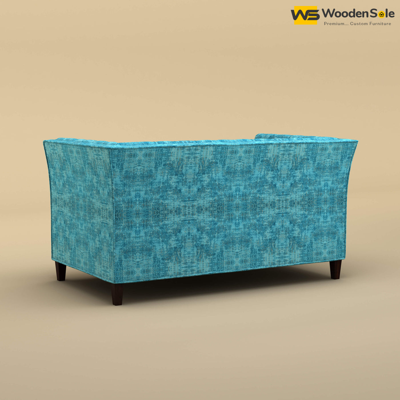 Divit Loveseat (Cotton, Teal Blue)