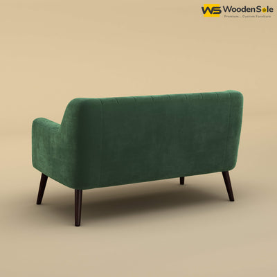 Viraj Loveseat Sofa (Velvet, Forest Green)