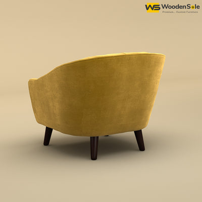 Verona Lounge Chair (Velvet, Mustard Yellow)