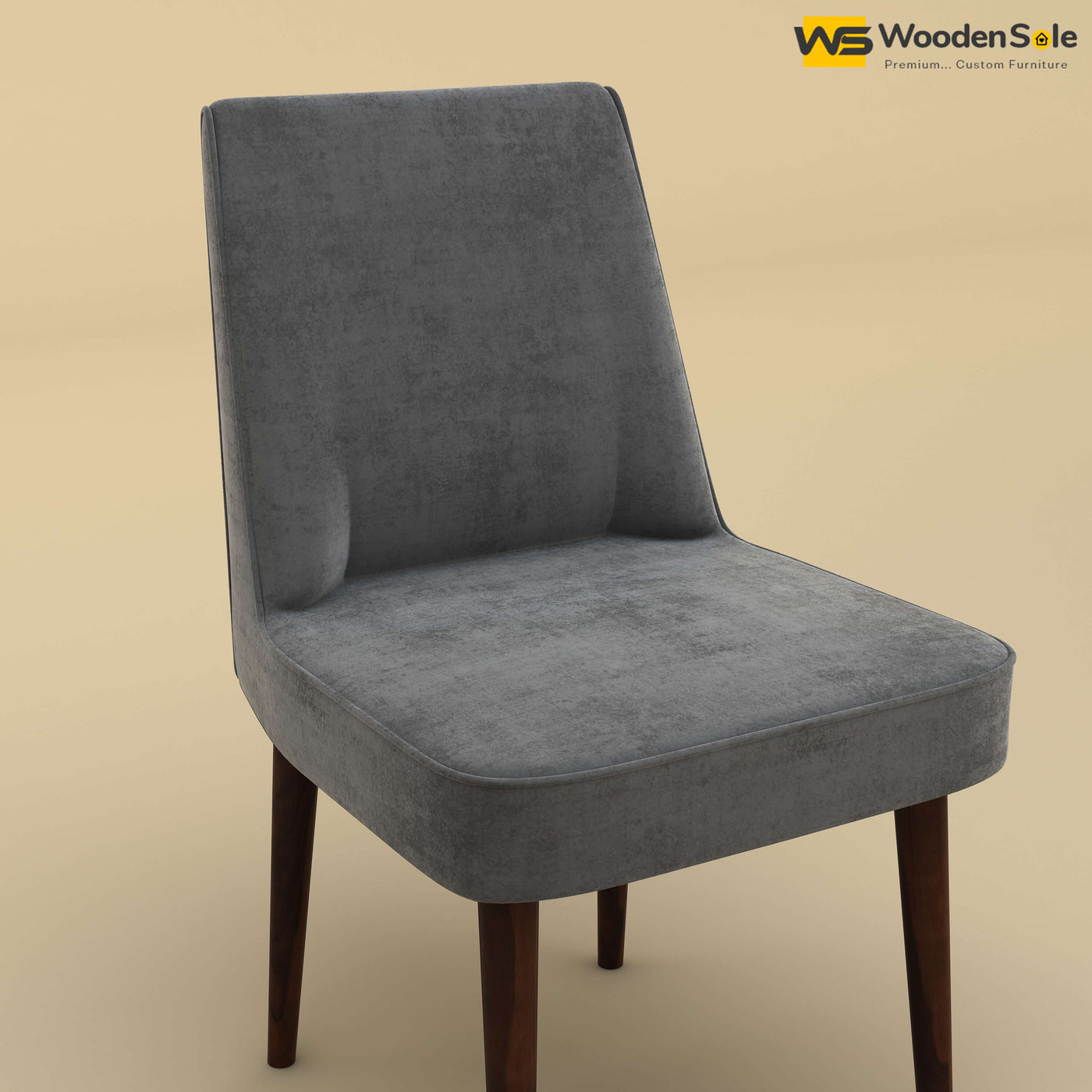 Hardik Dining Chair (Velvet, Charcoal Gray)