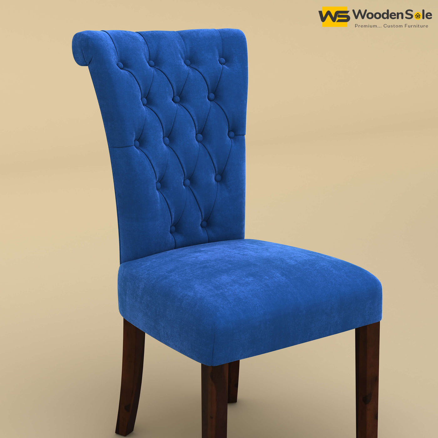 Kia Dining Chair (Velvet, Royal Blue)