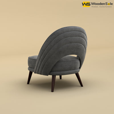 Nyra Lounge Chair (Velvet, Charcoal Gray)