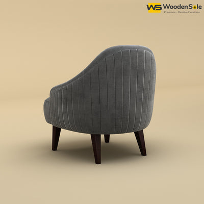 Opera Lounge Chair (Velvet, Charcoal Gray)