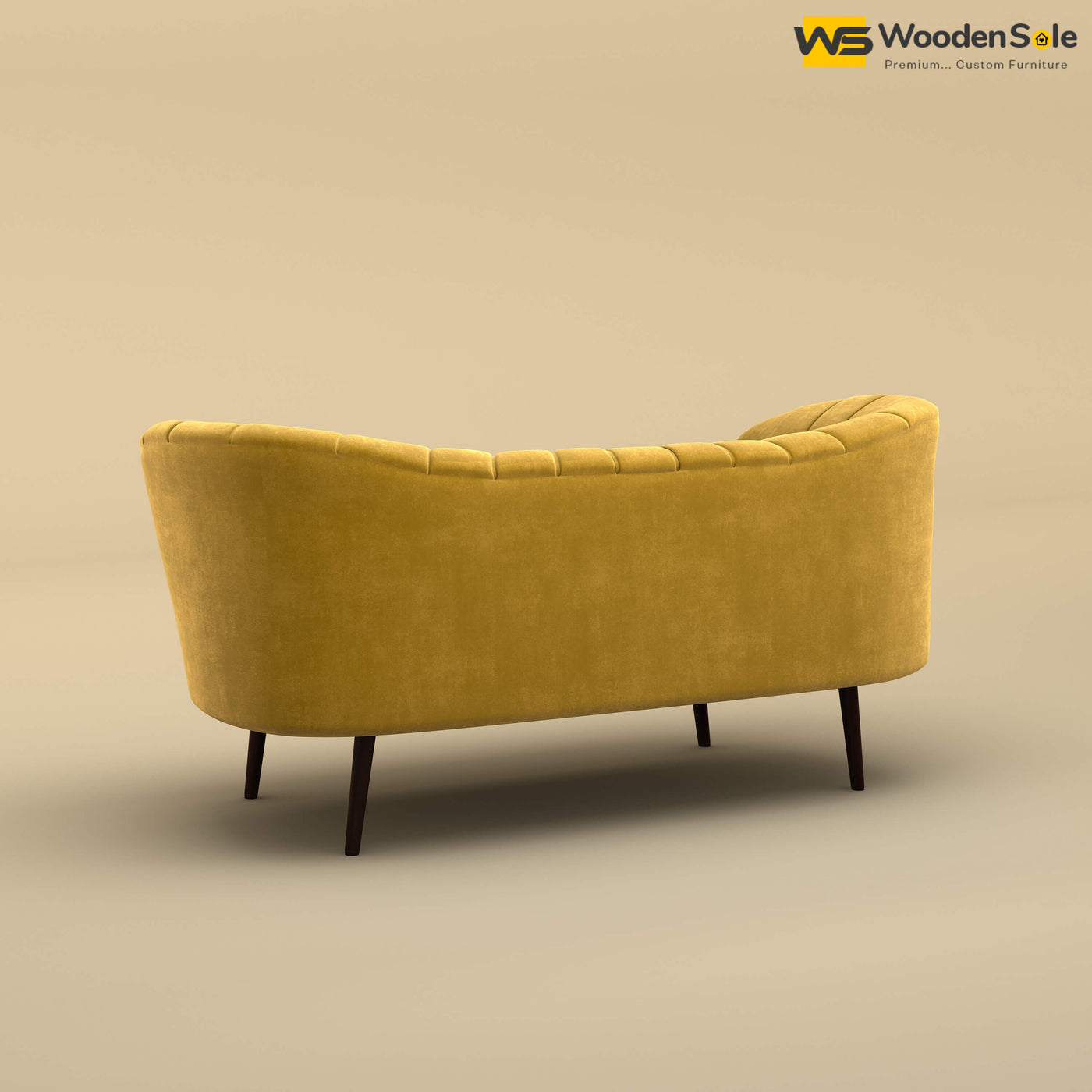 Kiara Chaise Lounge (Velvet, Mustard Yellow)