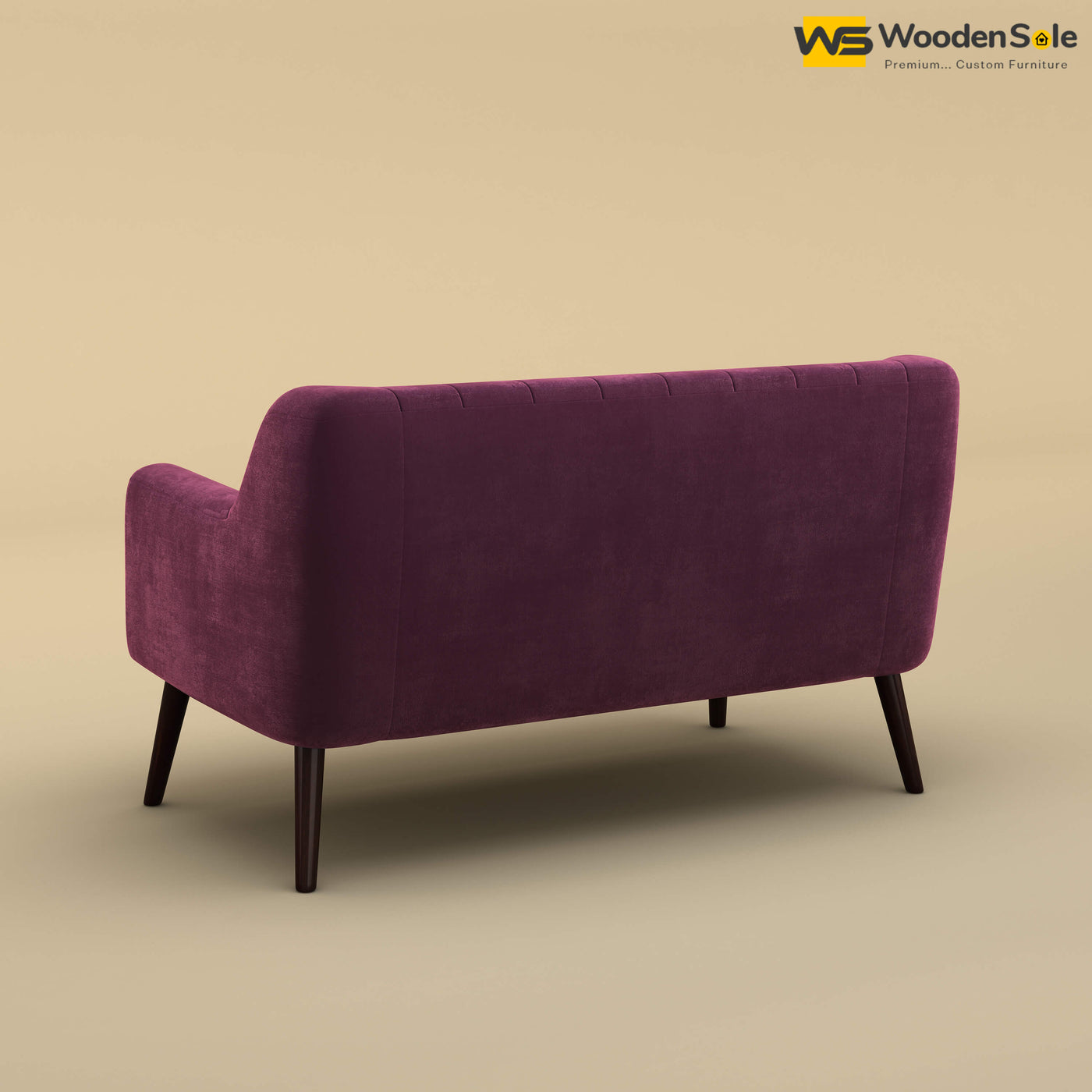 Viraj Loveseat Sofa (Velvet, Dark Purple)