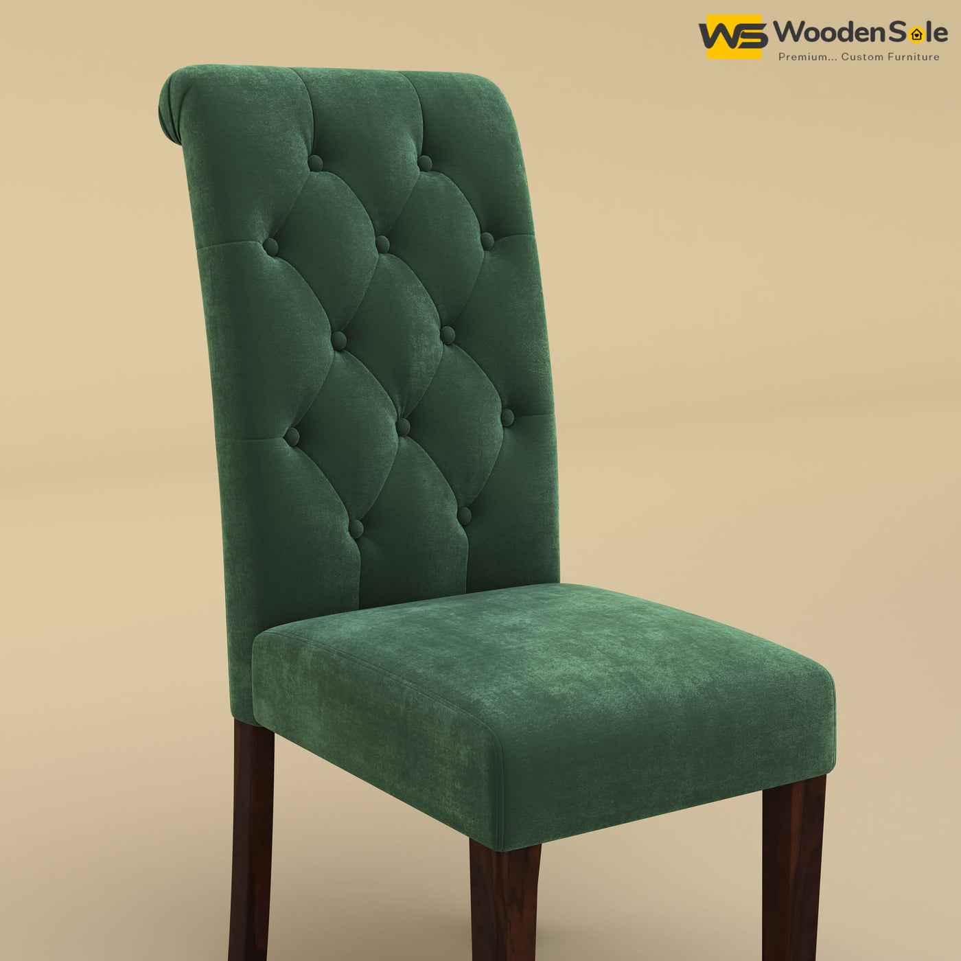 Elliot Dining Chair (Velvet, Forest Green)