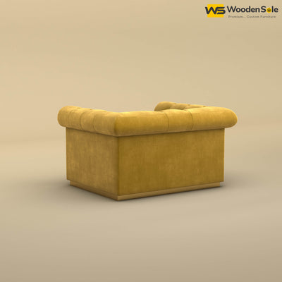 Morrison 1 Seater Fabric Sofa (Velvet, Mustard Yellow)