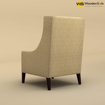 Bonito High Back Lounge Chair (Cotton, Faux Cream)