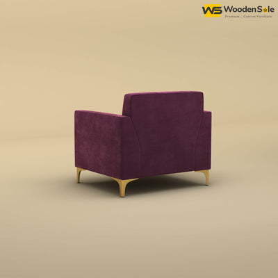 Nayobi 1 Seater Sofa (Velvet, Dark Purple)