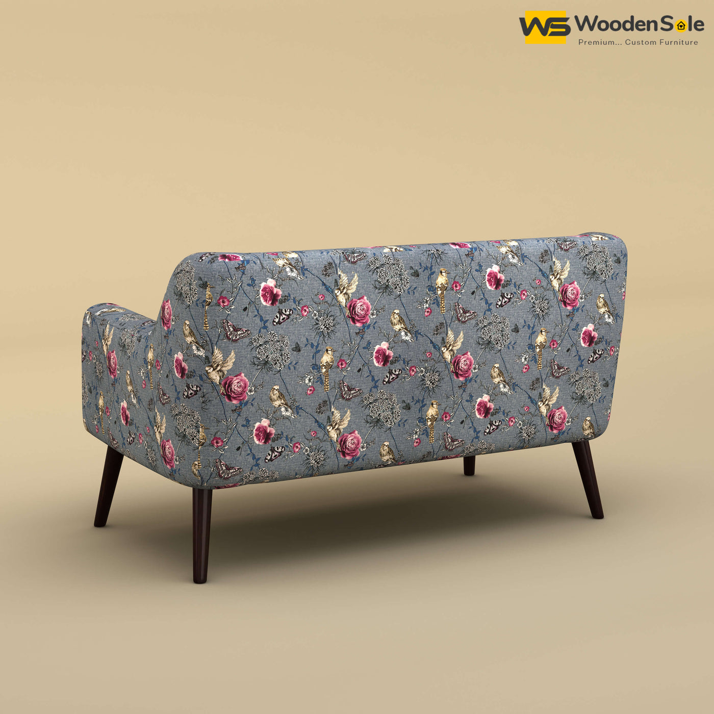 Viraj Loveseat Sofa (Cotton, Floral Printed)