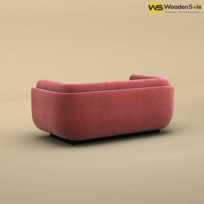Vedant Two Seater Sofa (Velvet, Pink)