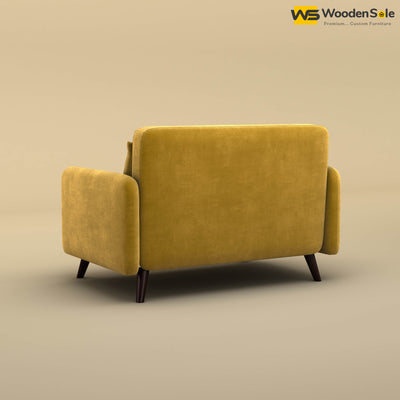 Parth Loveseat (Velvet, Mustard Yellow)