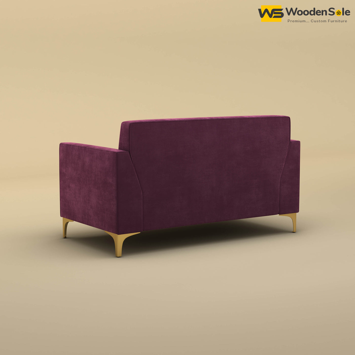 Nayobi 2 Seater Sofa (Velvet, Dark Purple)