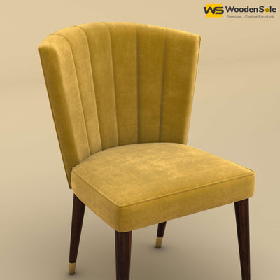 Julia Dining Chair (Velvet, Mustard Yellow)