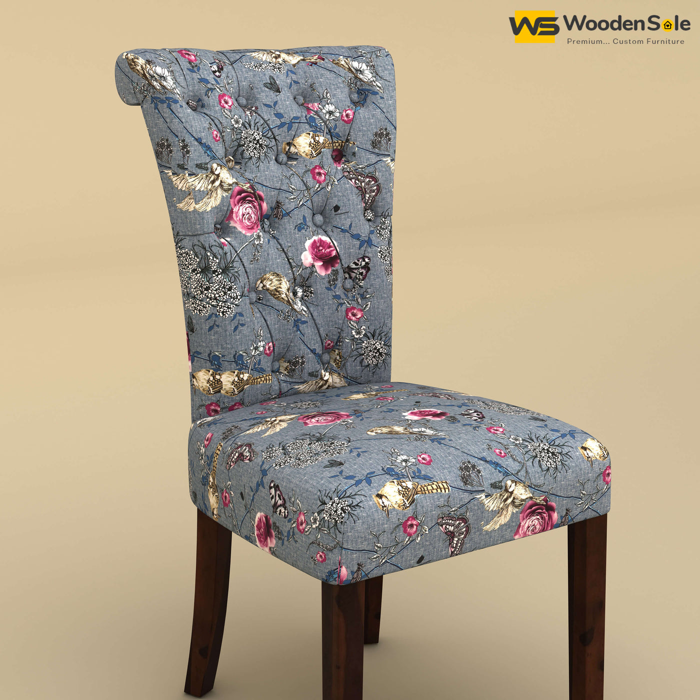 Kia Dining Chair (Cotton, Floral Printed)