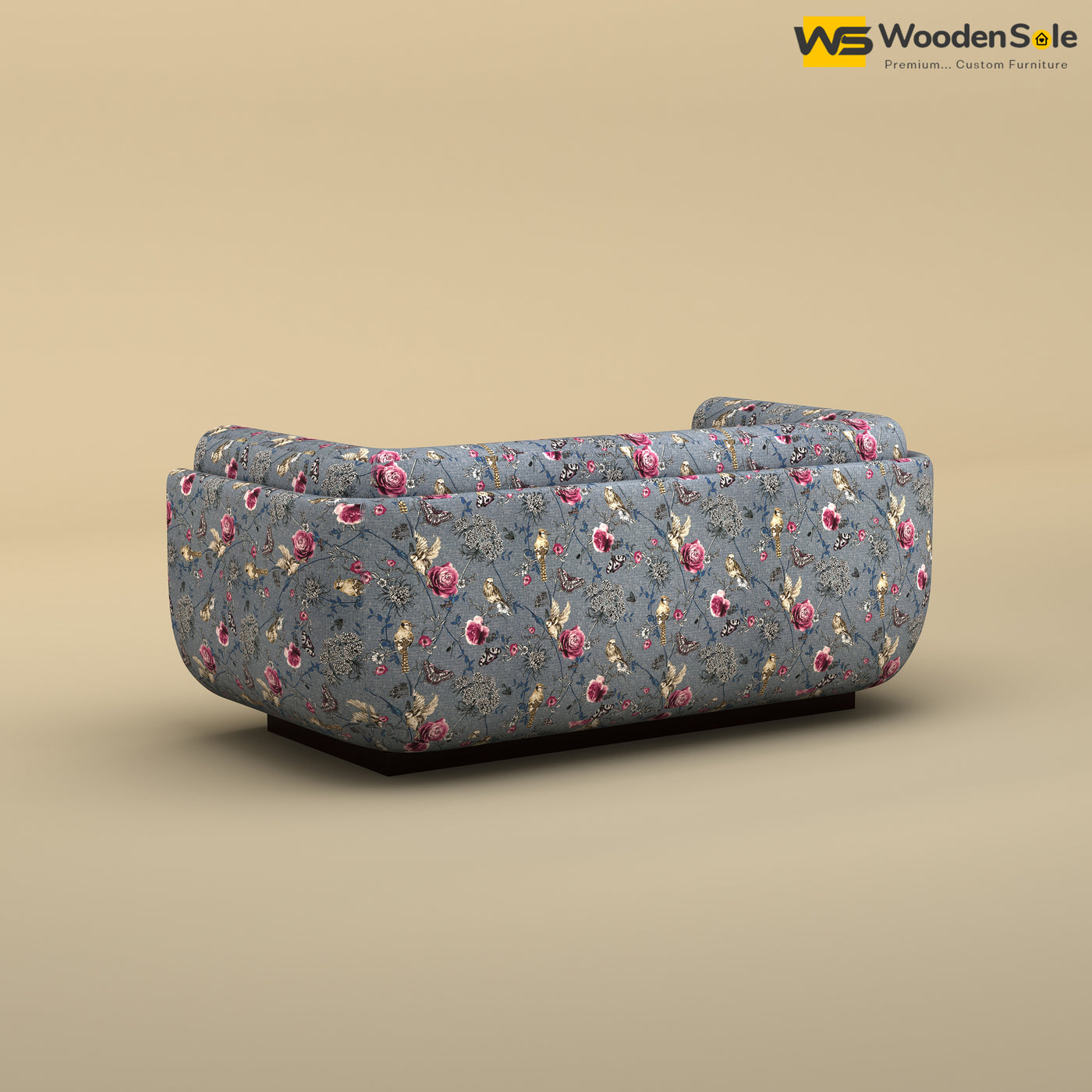 Vedant Two Seater Sofa (Cotton, Floral Printed)