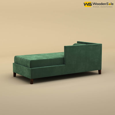 Daina Chaise Lounge (Velvet, Forest Green)