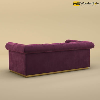 Morrison 3 Seater Fabric Sofa (Velvet, Dark Purple)