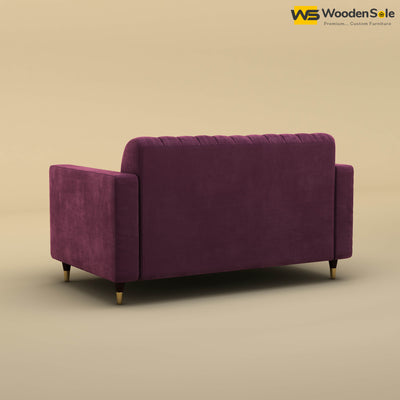 Sashwat Loveseat (Velvet, Dark Purple)