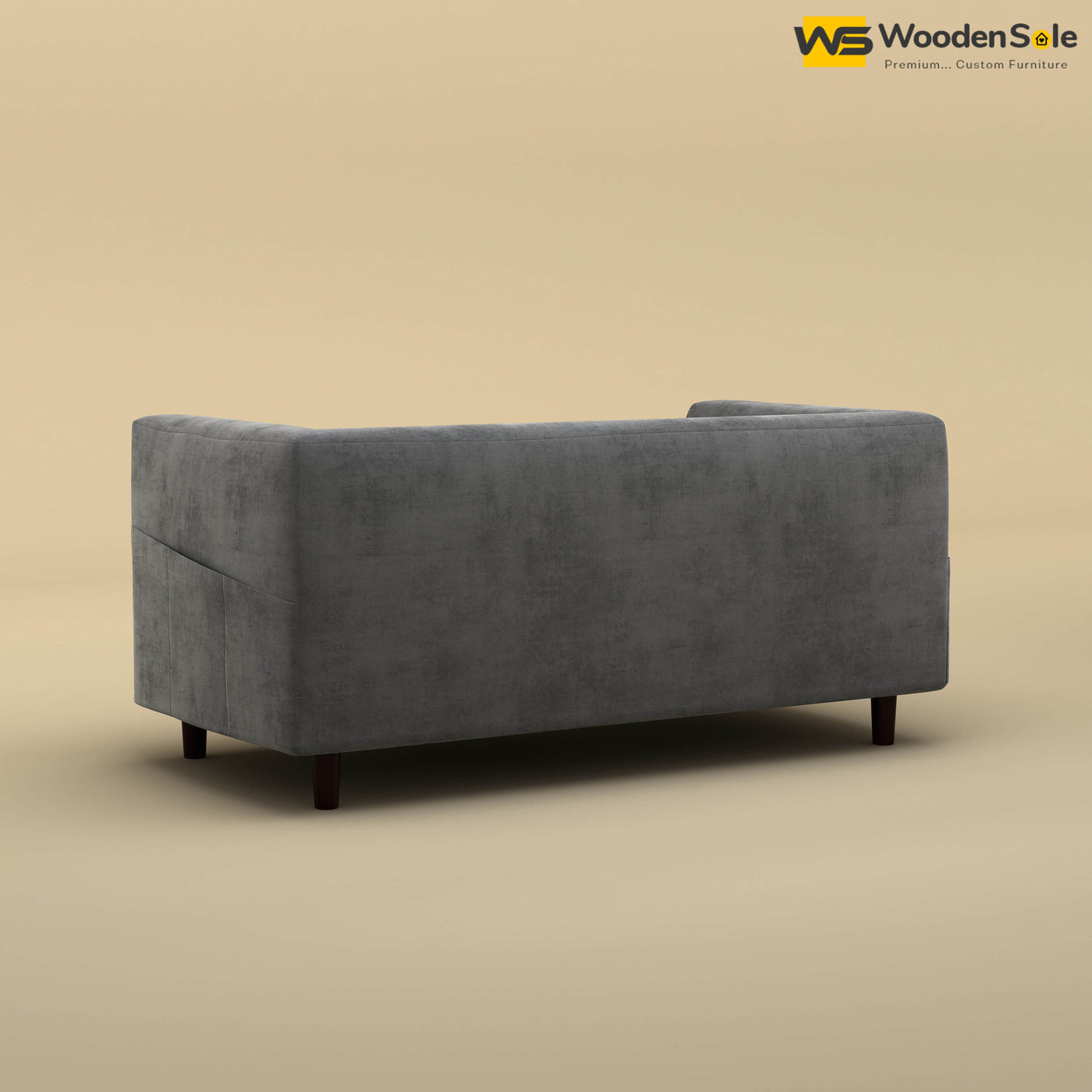 Hardik Loveseat (Velvet, Charcoal Gray)