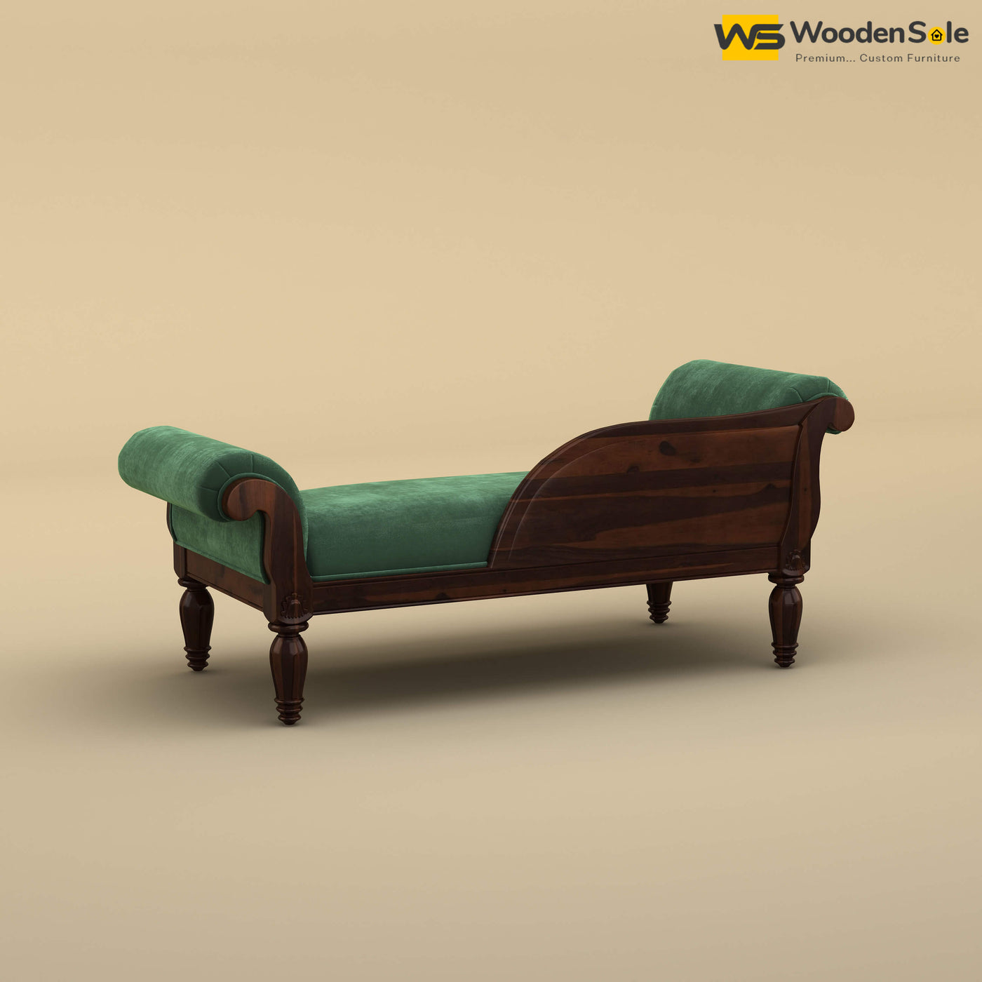 Virat Chaise Lounge (Velvet, Forest Green)