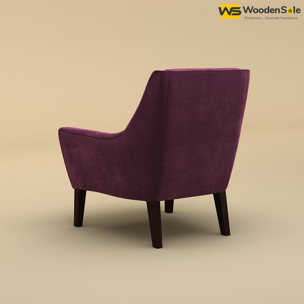 Oscar Lounge Chair (Velvet, Dark Purple)