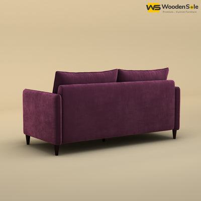 Citron 3 Seater Fabric Sofa (Velvet, Dark Purple)