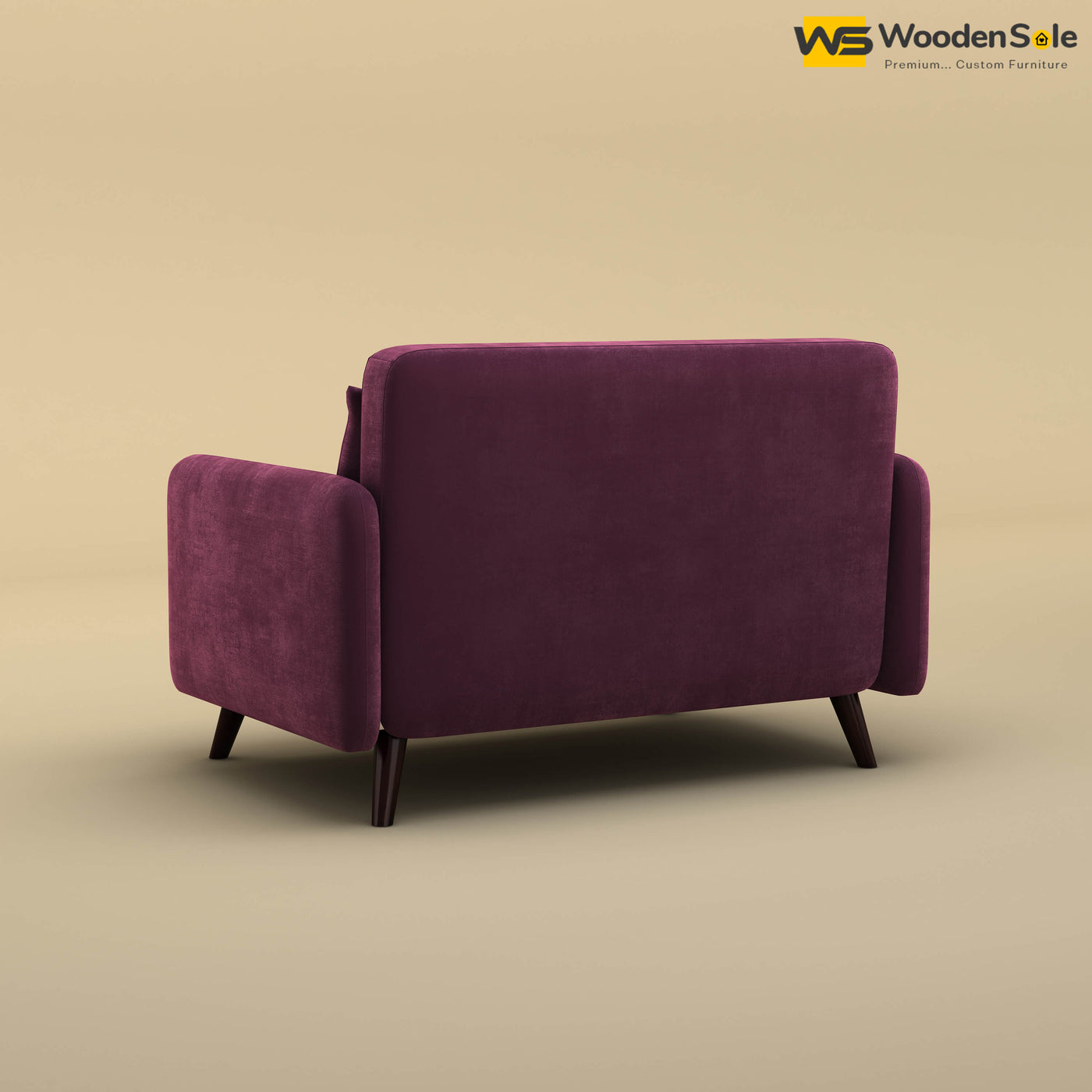 Parth Loveseat (Velvet, Dark Purple)