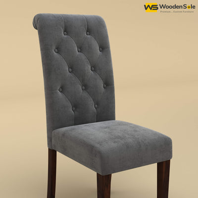 Elliot Dining Chair (Velvet, Charcoal Gray)