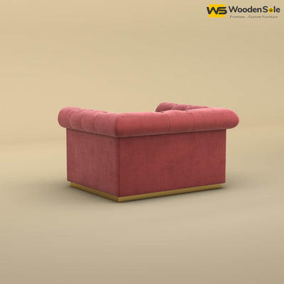 Morrison 1 Seater Fabric Sofa (Velvet, Pink)