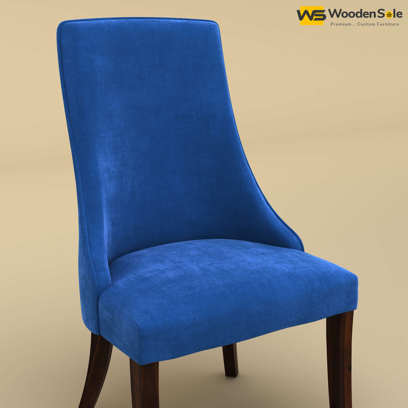 Dublin Dining Chair (Velvet, Royal Blue)