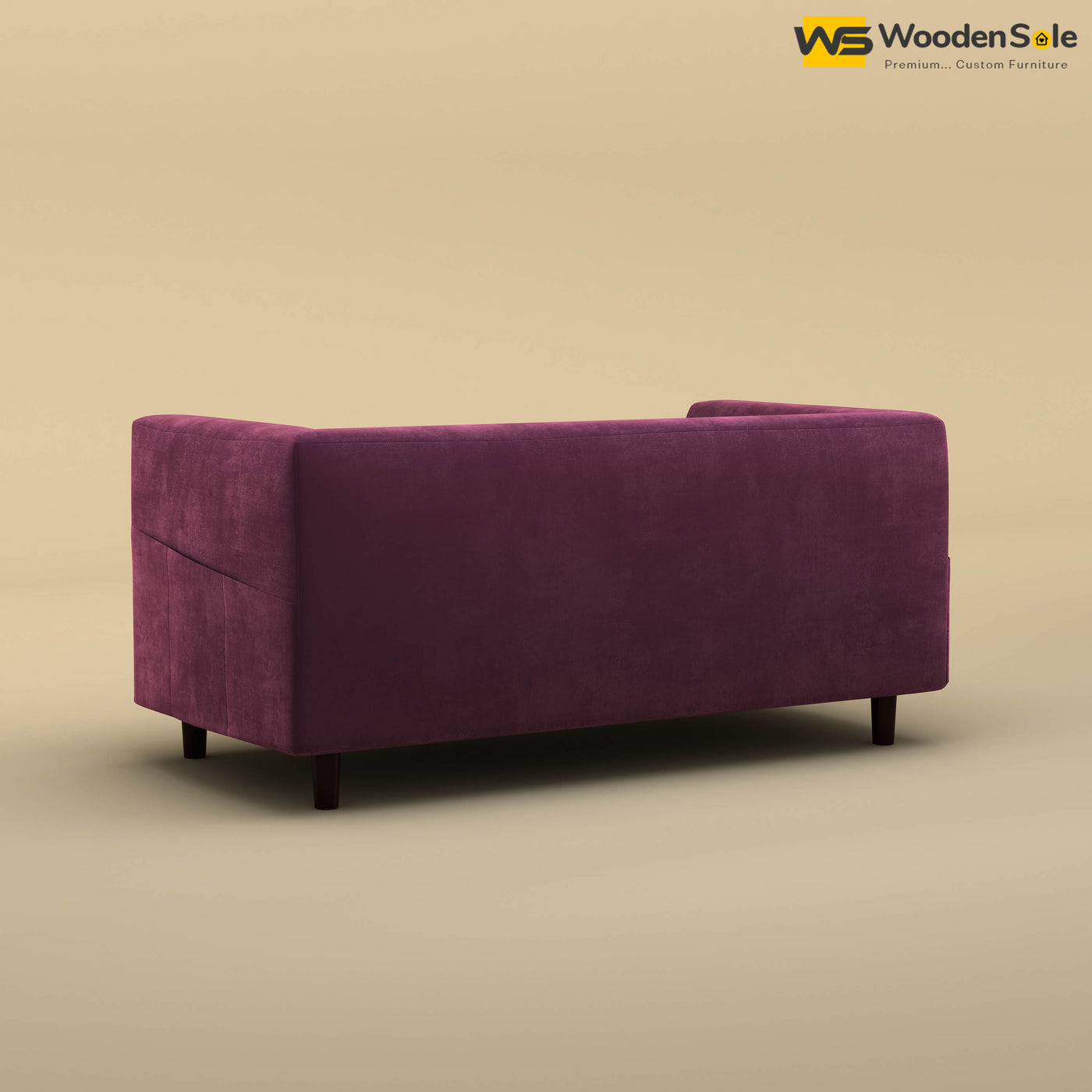 Hardik Loveseat (Velvet, Dark Purple)