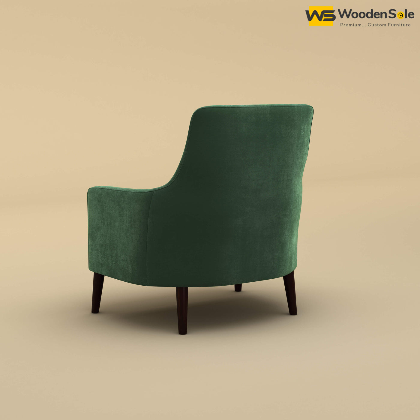 Rubik Lounge Chair (Velvet, Forest Green)