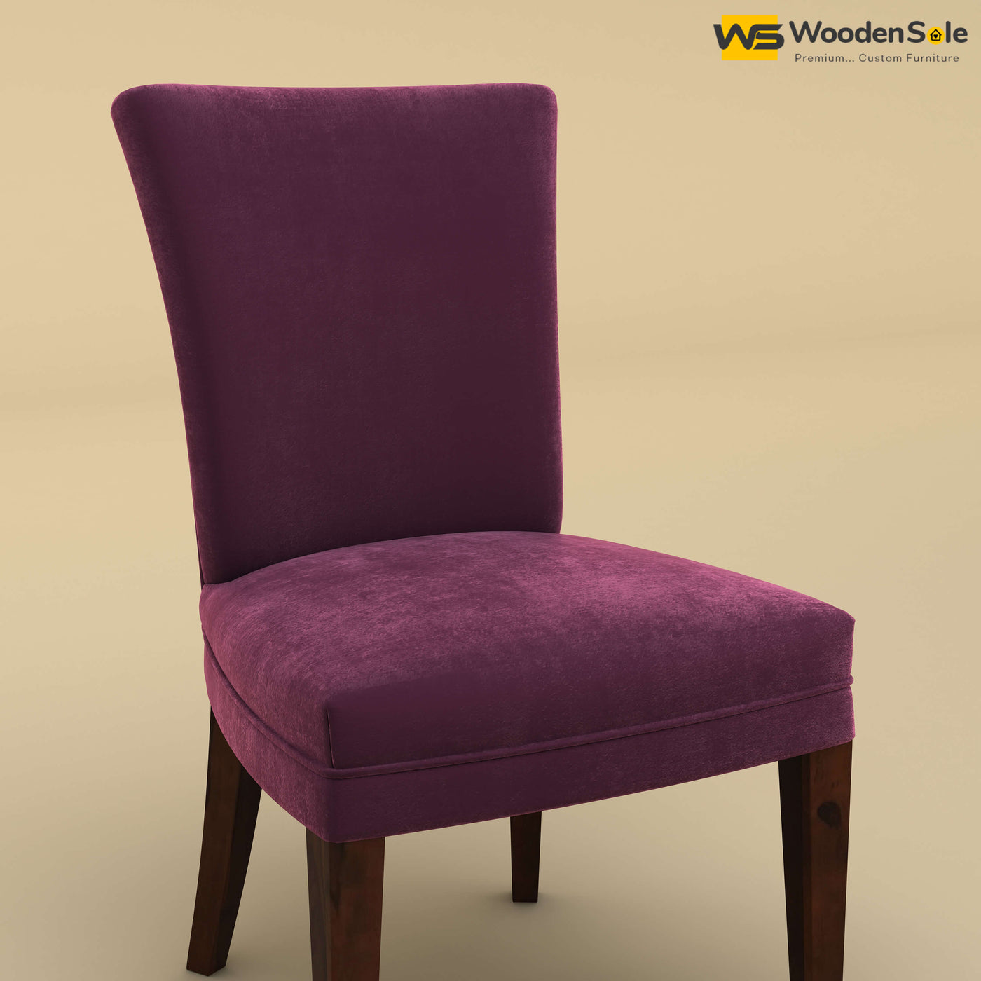 Bently Dining Chair (Velvet, Dark Purple)